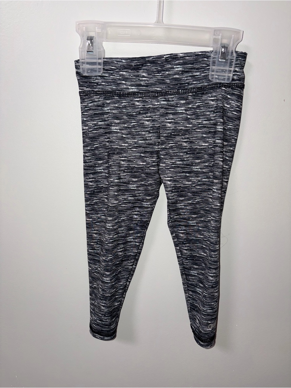 Adidas Gray & White Space Dye Athletic Leggings Girls 18M
